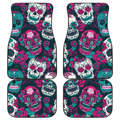 Gretta Skully Car Mats - Sugar Skull - Pinkish