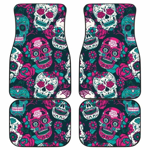 Gretta Skully Car Mats - Sugar Skull - Pinkish